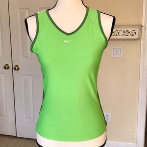 ❌SOLD❌NIKE LIME EMBROIDERED FIT DRY ACTIVE TANK TOP